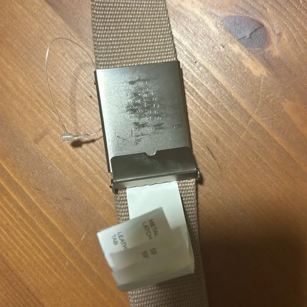 Lacoste L.12.12 Concept French Made Belt Men in Beige Size 43”